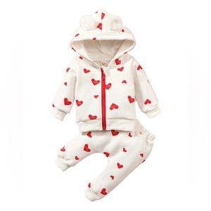 Boutique Valentines Day Heart Sweat Set
